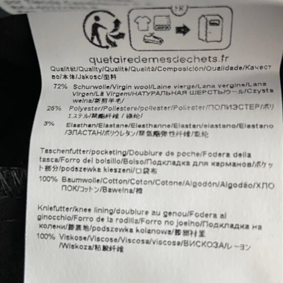 Hugo Boss Mens 40S 36W 2-Piece Suit Virgin Wool Blend Super Flex Blue Plaid NEW - Picture 16 of 16